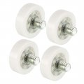 Uxcell Bearing Roller With Threaded Rod 22x7mm M6x8mm For Sliding Door Track Guide White Pack Of 4