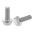 15pcs M8 1 25 X 25mm Metric Flange Hex Cap Bolts Fully Thread Din 6921 Flanged Hexagon Screws Stainless Steel 304 Passivation 