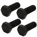 Uxcell 8 Grade M12x30mm Full Threaded Left Hand Thread Hex Head Bolt Black 4pcs
