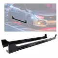 Hecasa Side Skirts Compatible With 2012-2015 Honda Civic 4-door Sedan Spoiler Extension Splitter Panel Pair Black