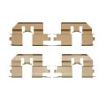 Rear Disc Brake Hardware Set For Honda Ridgeline 2006 2014 Alx Pau Df 340 59035 Cla2 Black Standard Replacement Kit Two Wheels 