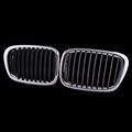 1 Pair Front Kidney Grille Grill For Bmw E39 525 528 530 535 M5 1997-2003 Chrome Electroplated Frame