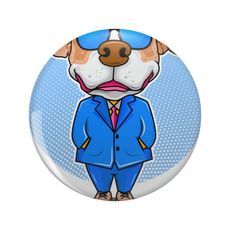 1080 Graphics Smart Dog Key Chain Double Sided Stainless Steel Keychain
