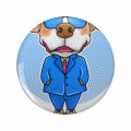 1080 Graphics Smart Dog Key Chain Double Sided Stainless Steel Keychain 