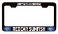 Happiness Is Catching Redear Sunfish Fishing License Plate Frame Black Heavy Duty Steel Tag Holder For Cars Trucks And Suvs 12 