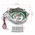 Httmt- Chrome W White Led Left Engine Stator Cover See Thru Compatible With 2006-2014 Yamah Yzf-r6 P N Mt313-008a-cd