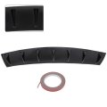 1pc Rear Lower Bumper Lip Diffuser Spoiler 7 Shark Fin Style Pp Glossy Black For Universal 