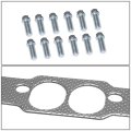 Aluminum Exhaust Manifold Header Gasket Set Compatible With 82-97 Chevy Camaro Pontiac Firebird Sbc 5 0l 7l V8