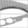 Aluminum Exhaust Manifold Header Gasket Set Compatible With 82-97 Chevy Camaro Pontiac Firebird Sbc 5 0l 7l V8
