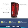 Right Tail Light Assembly For Gmc Sierra 2019 2023 Red Lens Rear Lamp Factory Full Led Models Fit 1500 2500hd 3500hd Passenger