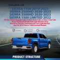 Right Tail Light Assembly For Gmc Sierra 2019 2023 Red Lens Rear Lamp Factory Full Led Models Fit 1500 2500hd 3500hd Passenger