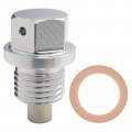 M14 X 1 5 Aluminum Oil Drain Plug Sump Nut Bolt With Copper Gasket Crush Washer Repl A D1fz 6730-b D27z E0fz 6730-a E5az