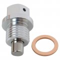 M14 X 1 5 Aluminum Oil Drain Plug Sump Nut Bolt With Copper Gasket Crush Washer Repl A D1fz 6730-b D27z E0fz 6730-a E5az