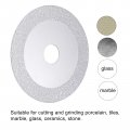 Uxcell Vacuum Brazed Diamond Cutting Disc 100mm 4-inch Grinding Cut-off Wheel 15mm Width 20mm Arbor For Porcelain Tile Marble