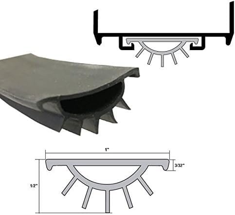 Black Vinyl Weatherseal For Pemko Bottom Door Shoes 48