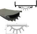 Black Vinyl Weatherseal For Pemko Bottom Door Shoes 48