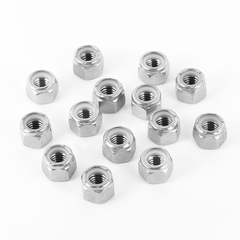 5 16-18 Nylon Insert Hex Lock Nuts 304 Stainless Steel 18-8 Grade Corrosion Resistant Bright Finish 25 Pieces
