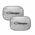 Ipick Image For Dodge Charger Classic Logo Universal Fit Dual Panels 2 Of 28 W X 24 L Easy Folding Windshield Sun Shade