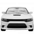 Ipick Image For Dodge Charger Classic Logo Universal Fit Dual Panels 2 Of 28 W X 24 L Easy Folding Windshield Sun Shade