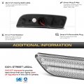 Vipmotoz Full Led Strip Side Marker Lights Fender Parking Lamps Compatible With 2009-2018 Vw Tiguan Chrome Housing Smoke Tinted