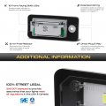 Vipmotoz Full Smd Led License Plate Light Tag Lamp Assembly Replacement Pair For Audi A3 A4 A6 A8 S3 S4 S6 S8 Q7 Rs4 Rs6 6000k