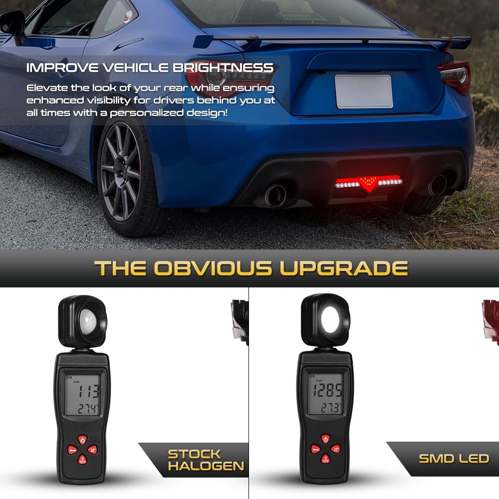 Full Led Rear Bumper Center Backup Reverse Brake Light Tail Running Fog Lamp Assembly Replacement For 2013-2020 Subaru Brz