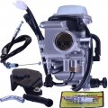 Glenparts Replacement Carburetor For Honda 250 Atc250es Big Red 1985 1986 1987 Atv Carb 16100-ha0-305 With Spark Plug Throttle