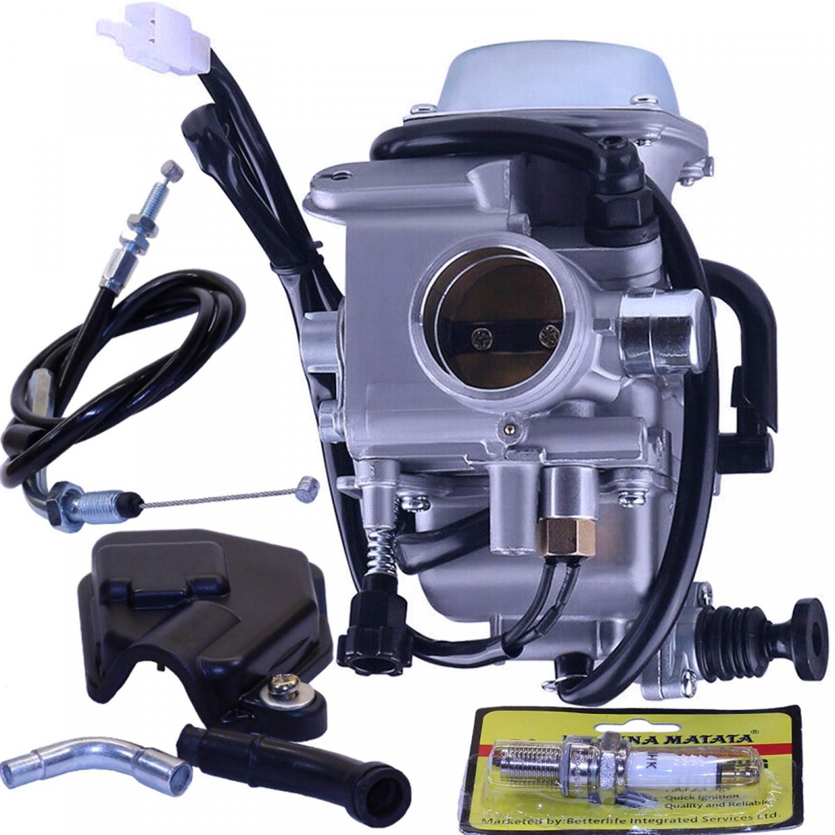 Glenparts Replacement Carburetor For Honda 250 Atc250es Big Red 1985 1986 1987 Atv Carb 16100-ha0-305 With Spark Plug Throttle