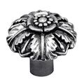 Vicenza Designs K1097 Carlotta Passionflower Knob Large Antique Silver 