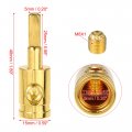 X Autohaux 4pcs Amp Input Reducer Copper 4 Gauge Car Stereo Audio Awg Pin Power Ground Wire Gold Tone