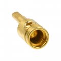 X Autohaux 4pcs Amp Input Reducer Copper 4 Gauge Car Stereo Audio Awg Pin Power Ground Wire Gold Tone