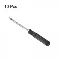 Uxcell Mini Slotted Screwdriver 3 0mm Flat Head With Black Handle For Small Appliances 10 Pcs