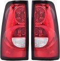Tail Lights For 2003 2004 2005 2006 Chevy Silverado Rear Light Lamp Assembly Driver And Passenger Side Red Clear Lens Gm2800174 