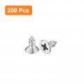 Uxcell 4x1 4 Flat Head Sheet Metal Screws 200pcs Phillips Drive Wood 304 Stainless Steel Self Tapping