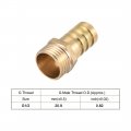 Uxcell Brass Hose Barb Fitting Connector 16mm X G1 2 Male Pipe Adapter 5pcs