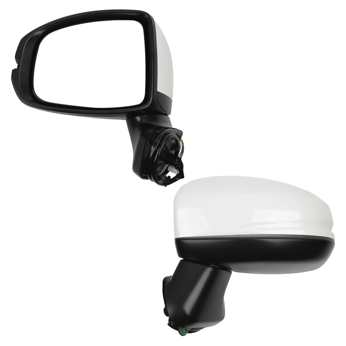 Driver Side Mirror For 2015 2020 Honda Fit Jazz White Non Heated Manual Fold Power Glass 3 Pins Replaces H01320332 76258 T5r