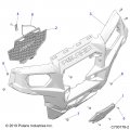 Polaris Rzr Winch Pocket Cover Gloss Black Genuine Oem Part 5438206-070 Qty 1