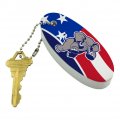 Graphics More Angry Republican Elephant Politics Gop American Flag Floating Keychain Oval Foam Fishing Boat Buoy Key Float