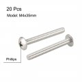 Uxcell Machine Screws M4x35mm Phillips Screw 304 Stainless Steel Fasteners Bolts 20pcs