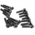 Autobahn88 Motorcycle Engine Bolt Dress-up Kit Compatible With Honda Cbr250r 2011-2014 Black Set Of 30
