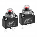 Uxcell Thermal Circuit Breakers 7a 125 250v Ac 32v Dc Push Button Reset Overload Protector Switch With Waterproof Cap 2 Pcs