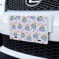 Cute Rainbow Poop Pattern Novelty Metal Vanity Tag License Plate