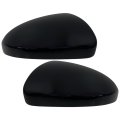 Spieg Side Mirror Cover Set For 2016-2020 Hyundai Tucson Material Black Pair View Cap Housing Oe 87616-d3000 87626-d3000 