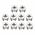 Uxcell 10 Pcs Furniture Cam Lock Nut Connectors Fittings 15x12mm For Cabinet Drawer Wardrobe Panel Connecting