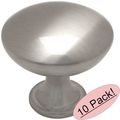 Cosmas 5305sn Satin Nickel Traditional Round Solid Cabinet Hardware Knob 1-1 4 Diameter 10 Pack 