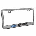 Ipick Image Compatible With Ford F-150 3d On Silver Real 3k Carbon Fiber Finish Abs Plastic License Plate Frame