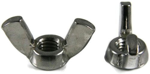 Wing Nuts 18 8 Stainless Steel 12 24 Silver Coarse Thread Right Hand 25 Pack