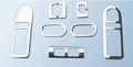 Chrome Interior Kit Power Switch Alarm Lamp For 99-05 Vw Beetle