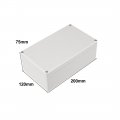 Uxcell 200x120x75mm Outdoor Indoor Electronic Abs Plastic Diy Junction Project Box Enclosure Case Grey