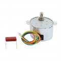 New Lon0167 Ac 220v 50hz 6w 15rpm 7mm Shaft Synchronized Reduction Gear Motor W Capacitor Wechselstrom Welle Synchronisiertes